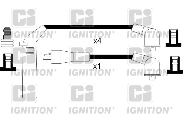 XC342 QUINTON HAZELL Комплект проводов зажигания (фото 1)