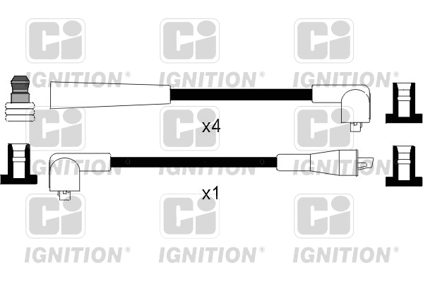 XC421 QUINTON HAZELL Комплект проводов зажигания (фото 1)