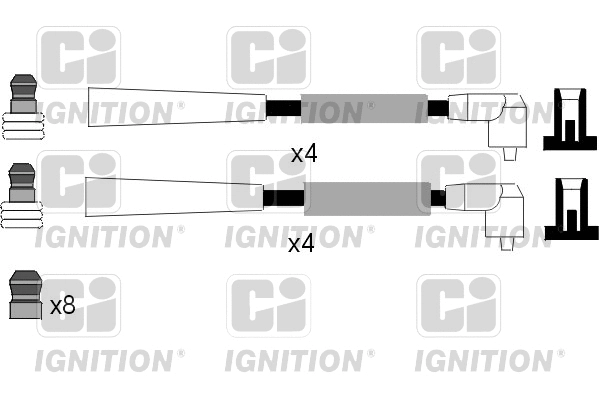 XC432 QUINTON HAZELL Комплект проводов зажигания (фото 1)