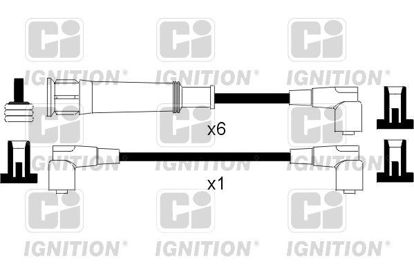 XC467 QUINTON HAZELL Комплект проводов зажигания (фото 1)
