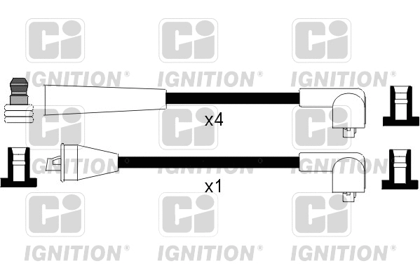 XC502 QUINTON HAZELL Комплект проводов зажигания (фото 1)