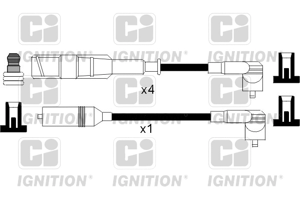 XC827 QUINTON HAZELL Комплект проводов зажигания (фото 1)