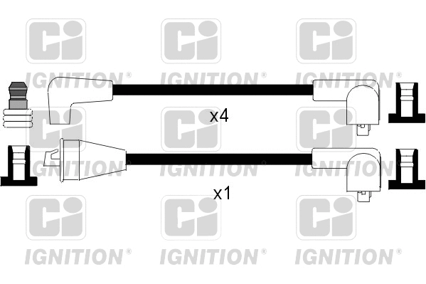 XC909 QUINTON HAZELL Комплект проводов зажигания (фото 1)