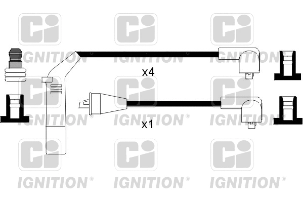 XC985 QUINTON HAZELL Комплект проводов зажигания (фото 1)