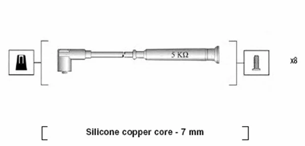 941045340520 MAGNETI MARELLI Комплект проводов зажигания (фото 1)