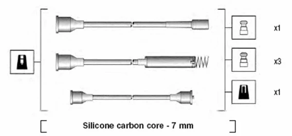 941125200674 MAGNETI MARELLI Комплект проводов зажигания (фото 1)