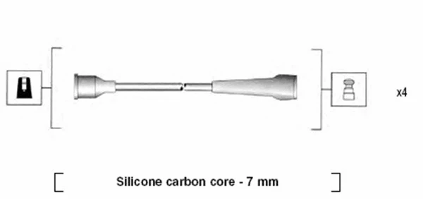 941145430740 MAGNETI MARELLI Комплект проводов зажигания (фото 1)