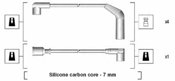 941255040814 MAGNETI MARELLI Комплект проводов зажигания (фото 1)