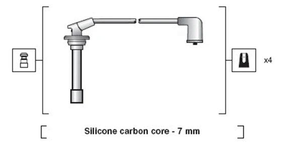 941318111104 MAGNETI MARELLI Комплект проводов зажигания (фото 2)