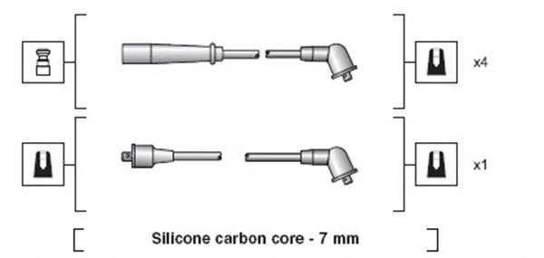941318111185 MAGNETI MARELLI Комплект проводов зажигания (фото 2)