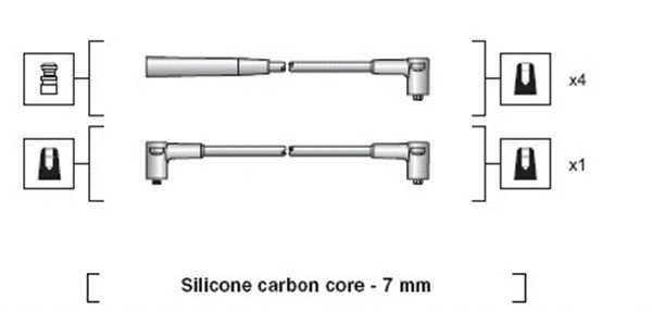 941318111207 MAGNETI MARELLI Комплект проводов зажигания (фото 1)