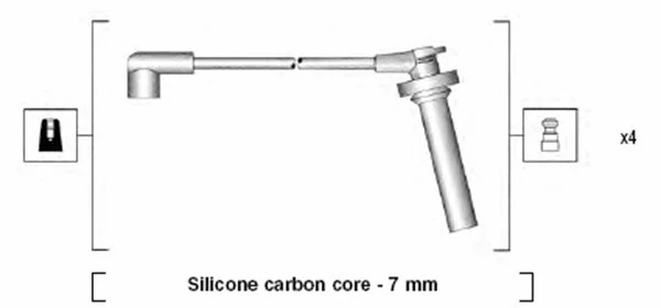 941325070900 MAGNETI MARELLI Комплект проводов зажигания (фото 1)