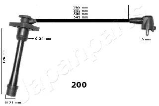 IC-200 JAPANPARTS Комплект проводов зажигания (фото 2)