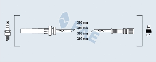 83984 FAE Комплект проводов зажигания (фото 1)