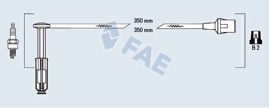 85052 FAE Комплект проводов зажигания (фото 1)