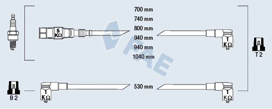 85070 FAE Комплект проводов зажигания (фото 1)