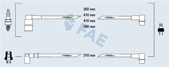 85470 FAE Комплект проводов зажигания (фото 1)