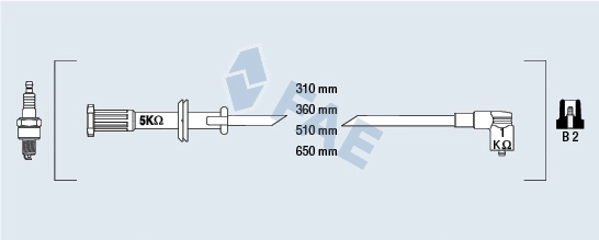 85630 FAE Комплект проводов зажигания (фото 1)