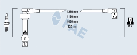 85940 FAE Комплект проводов зажигания (фото 1)