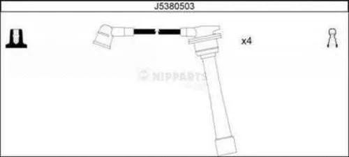 J5380503 NIPPARTS Комплект проводов зажигания (фото 1)