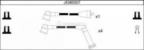 J5380507 NIPPARTS Комплект проводов зажигания (фото 1)