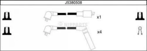 J5380508 NIPPARTS Комплект проводов зажигания (фото 1)