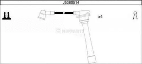 J5380514 NIPPARTS Комплект проводов зажигания (фото 1)