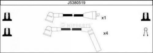 J5380519 NIPPARTS Комплект проводов зажигания (фото 1)