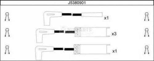 J5380901 NIPPARTS Комплект проводов зажигания (фото 1)