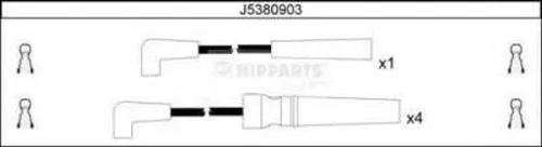J5380903 NIPPARTS Комплект проводов зажигания (фото 1)