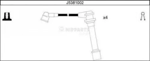 J5381002 NIPPARTS Комплект проводов зажигания (фото 1)