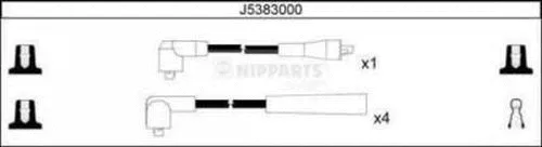 J5383000 NIPPARTS Комплект проводов зажигания (фото 1)