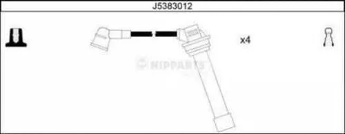 J5383012 NIPPARTS Комплект проводов зажигания (фото 1)