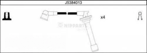 J5384013 NIPPARTS Комплект проводов зажигания (фото 1)