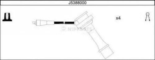 J5388000 NIPPARTS Комплект проводов зажигания (фото 1)