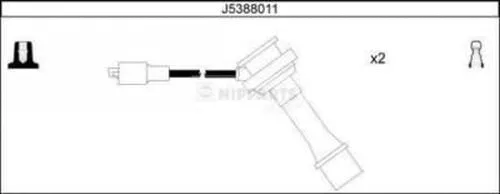 J5388011 NIPPARTS Комплект проводов зажигания (фото 1)