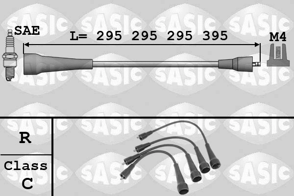 9284001 SASIC Комплект проводов зажигания (фото 1)