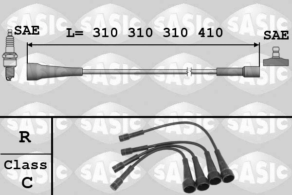 9284003 SASIC Комплект проводов зажигания (фото 1)
