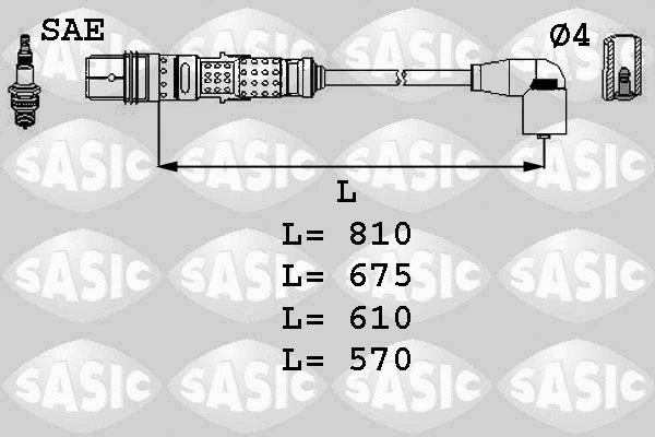 9286006 SASIC Комплект проводов зажигания (фото 1)