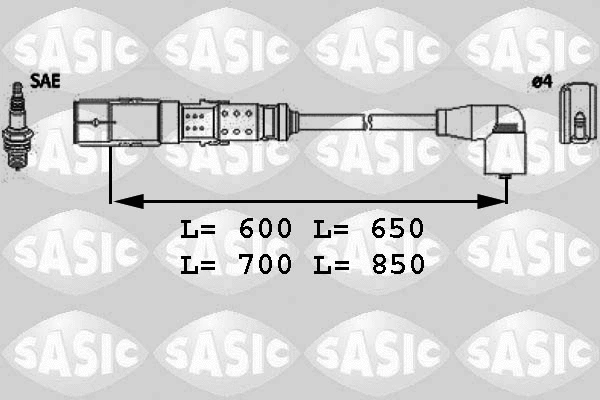 9286041 SASIC Комплект проводов зажигания (фото 1)