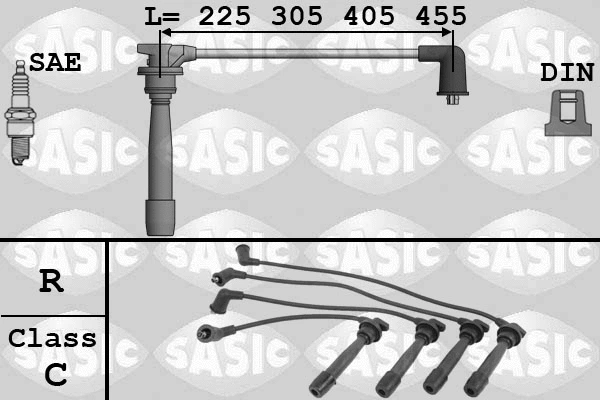 9286051 SASIC Комплект проводов зажигания (фото 1)