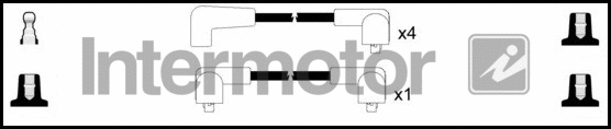 73066 INTERMOTOR Комплект проводов зажигания (фото 1)