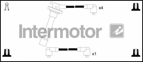 73298 INTERMOTOR Комплект проводов зажигания (фото 1)