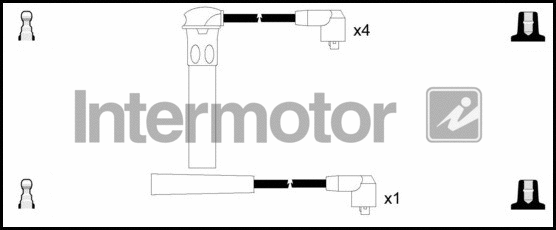 73393 INTERMOTOR Комплект проводов зажигания (фото 1)
