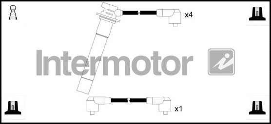 73478 INTERMOTOR Комплект проводов зажигания (фото 1)