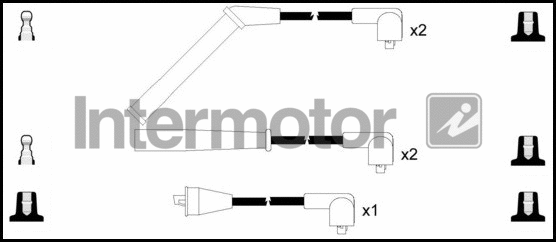 73511 INTERMOTOR Комплект проводов зажигания (фото 1)