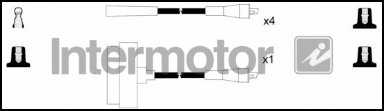 73539 INTERMOTOR Комплект проводов зажигания (фото 1)