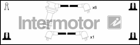 73616 INTERMOTOR Комплект проводов зажигания (фото 1)