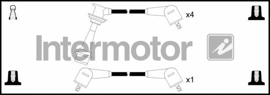 73620 INTERMOTOR Комплект проводов зажигания (фото 1)