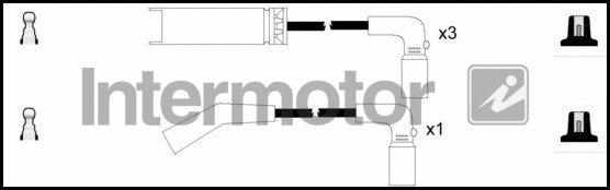 73667 INTERMOTOR Комплект проводов зажигания (фото 1)